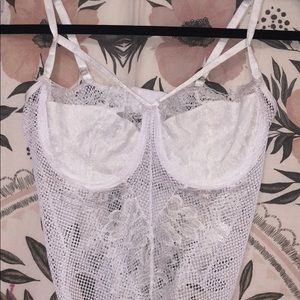 White lace bodysuit